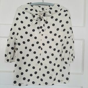 Hache Camicia Drop Shoulder Tie Neck Silk Blouse Tessuto